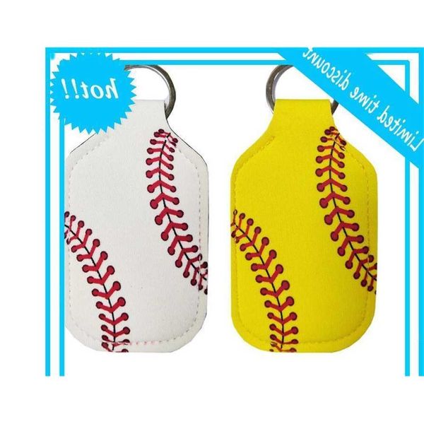 

150pcs baseball softball keychain chapstick holder
