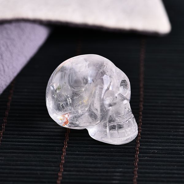 

abay 1pc natural mineral jewelry rose quartz skull crystal carving home decoration halloween and diy decorations