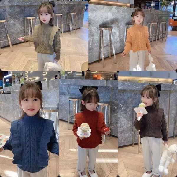 

girls' autumn and winter sweater huzhou zhili qianduoduo children's wear, Blue