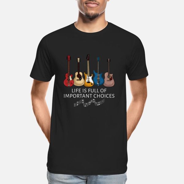 

life is full of important choices t-shirt, guitar t shirt fun unique slim fit tracksuit hoodie sweatshirt