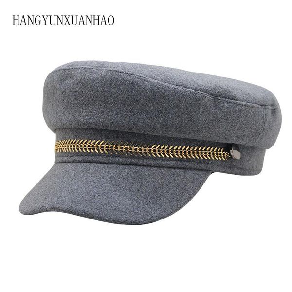

cap hat female winter hats for women men ladies army militar hat pu leather visor black cap sailor, Blue;gray