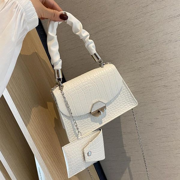

fashion small pu shoulder bag chain flap crossbody bag handbags for women leather beauty purse simple female bags tote bolsas