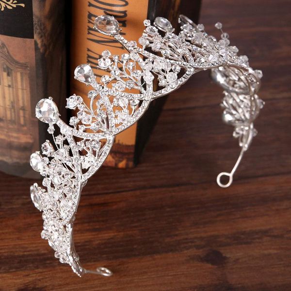 

noiva tiaras и crown floristic crystal hrinseone headgress wedding украшения для волос свадебные волосы булавки accesso, Golden;silver