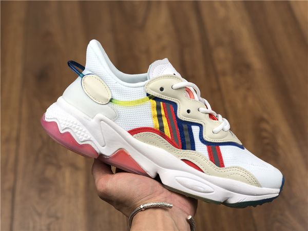 

pride xeno ozweego for men women casual shoes neon green solar yellow halloween tones core black trainer sports