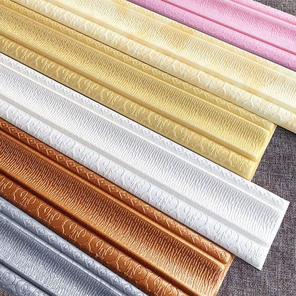 

3d пенопластовые настенные наклейки самоклеющиеся водонепроницаемая банальная бумага обои граница наклейка стены гостиная спальня дома украш