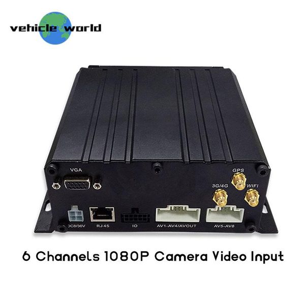 

6ch 1080p / 720p ahd hdd 3g wifi mdvr автоматической загрузки для шины автопарк, Black;white