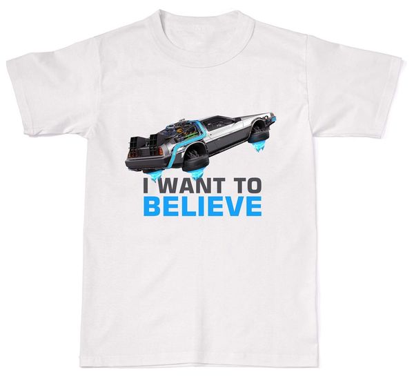 

summer men t shirt i want to believe 80's future back delorean mens womens cotton t shirt t shirt sport hooded sweatshirt hoodie