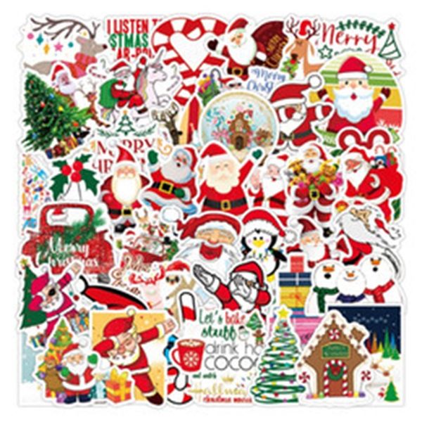 

christmas santa claus paster wall car thank you stickers bathroom home room decoration waterproof paper trunk notebook scooter 3 5xq m2