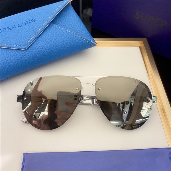 

907 fashion sunglasses with uv protection for men and women vintage oval frameless popular come with case classic sunglasses, White;black