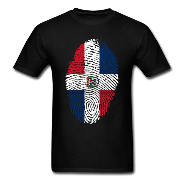 

доминиканская республика флаг fingerprint корабль падения ретро футболки коротким рукавом конструктора tee большой и высокий размер спорта т