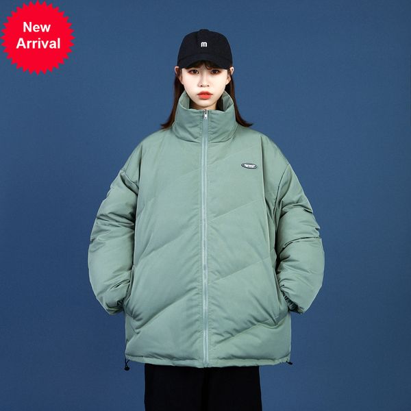 

womens casual puffer jacket for 2020 winter warm clothing ladies fashion trends stand collar white duck down padding bubble coat, Black