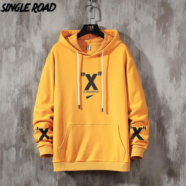 

singleroad mens hoodies men 2020 winter print oversized sweatshirt hip hop japanese streetwear harajuku yellow hoodie men, Black