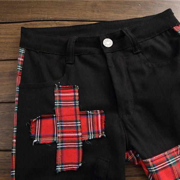 

men's jeans fashion flame black print jeans, slim straight line, painted, Blue