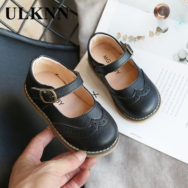 

ulknn new grils leather casual girls autumn winter kids pu show white shoes children's black pink size 21-30 flats, Red;white