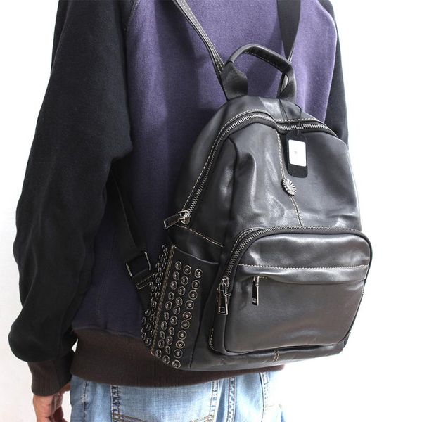 

leather fashion ladies backpack leather soft bag backpack