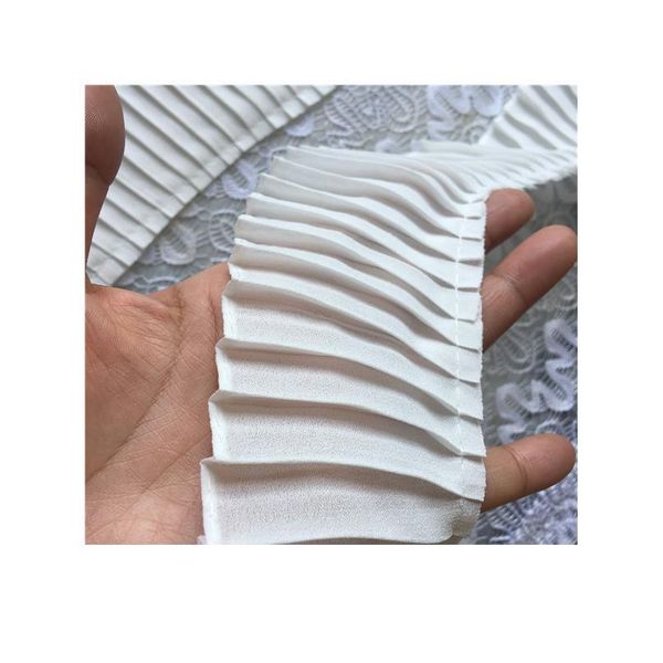 

6cm,8cm,11cm 2mts linen chiffon ruffle lace fabric trimming sewing for dress accessaries diy doll skirt cuffs decorati sqcmox