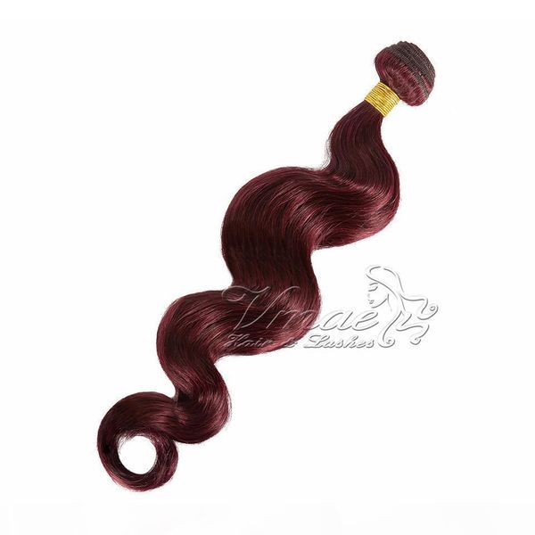

99j brazilian virgin human hair 100% brazilian natural human hair bundles pure color burgundy body wave human hair weaves, Black