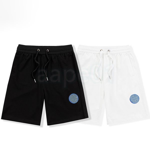 

designer mens fashion shorts men women elastic waist pants personality flower embroidery summer short man high street short size m-2xl, White;black