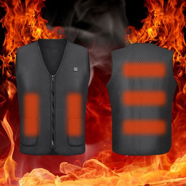 

electric usb heated vest winter warm vest men women heating coat jacket for motorcycle travelling skiing hiking camping, Gray;blue