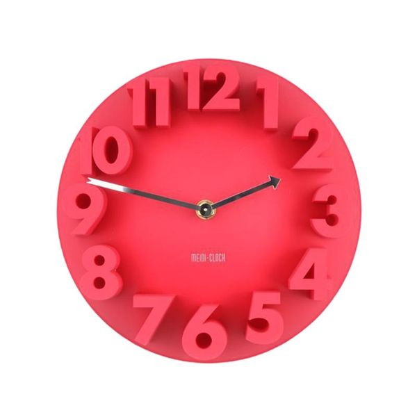 

fashion decorative needle modern design low noise home decor simple office living room wall clock round removable 3d effect