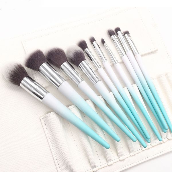 

makeup brushes aicebeu 10pcs eyeshadow set pro eye shadow blending blue make up soft synthetic hair with bag drop ship