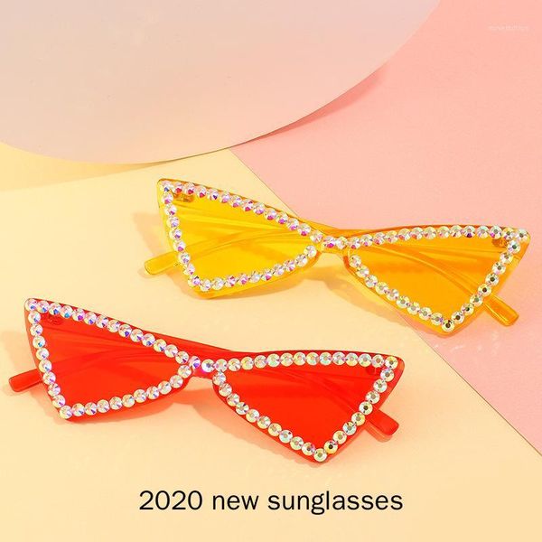

oversized colorful diamond sunglasses women luxury fashion one piece square sunglasses gradient vintage butterfly glasses uv nx1, White;black