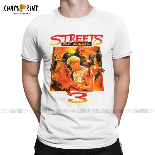

sport streets of rage t-shirt men genesis vintage game vintage cotton tee shirt o neck short sleeve t shirt printing clothes