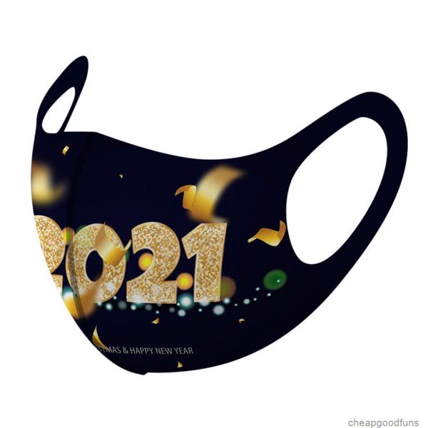 

u4gin2021 new year designer face mask printed mouth masks men women cold-proof breathable dustproof 3d ice silk facemask 6