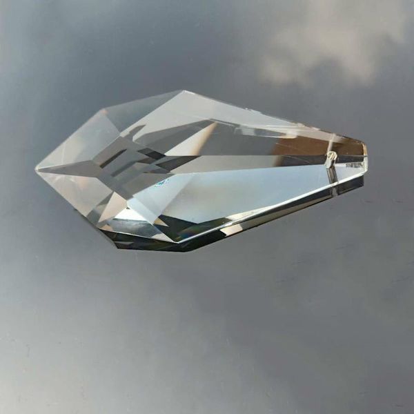 

75mm diamond faceted crystals prism lamp chandelier crystals decor glass pendant diy suncatcher hanging ornament arrow lance h jlllfx