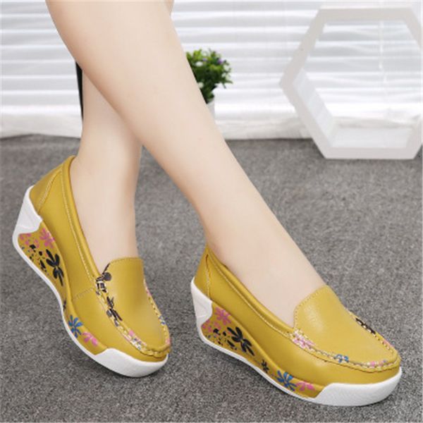 

2021 new women's walking sports shoes woman swing ladies'shoes, wedges, comfortable shoes, working shoes. j2ft, Black;white