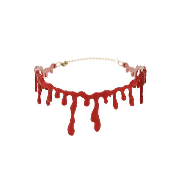 

drip decoration horror 1pcs halloween necklace fake blood vampire fancy costume red necklaces party accessories