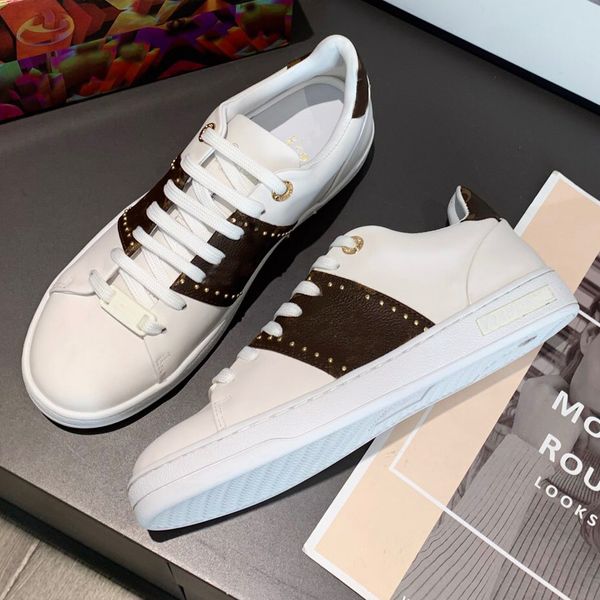

2020 brand women sneakers designer shoes genuine leather shoes frontrow sneakers zapatillas deportivas sapatos femininos sapatilha, Black