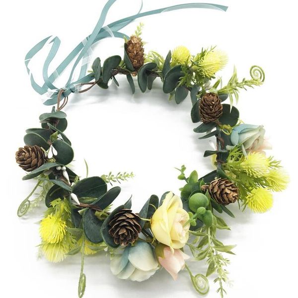 

bride flower wreath crown wedding party hair accessories girl flower wreath headband floral garlands women headdress o qyljmp