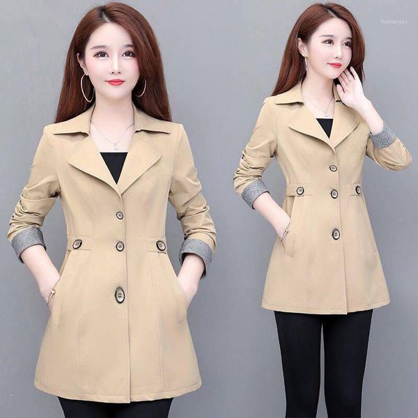 

coats and jackets women 2020 plus size wool coat warm korean elegant vintage coat female khaki jacket1, Tan;black