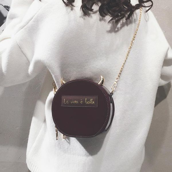 

small female shoulder bag 2020 new wild net red small black bag chain messenger fashion round