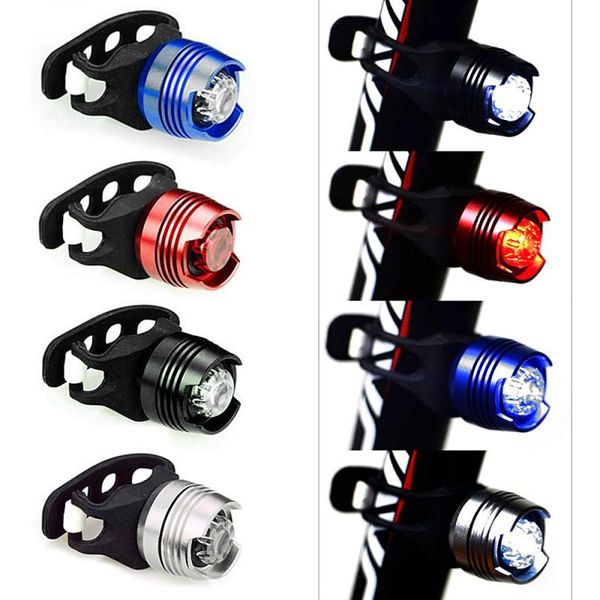

bike lights bright cycling bicycle 3 led head front light modes tail clip lamp waterproof accessories
