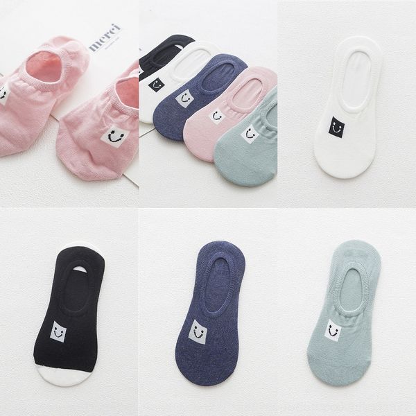 

12vni spring 20 and summer boat invisible new women's cotton cartoon uu4xg face shallow mouth invisible socks women's boat socks s, Black