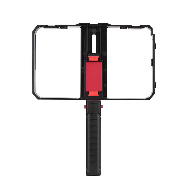

smartphone video rig handheld stabilizer grip cage with phone holder 3 cold shoe mounts handle for iphone samsung xiaomi