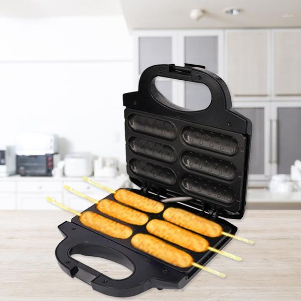 

850w electric sausage maker automatic mini dog bread machine toaster sandwich iron toaster baking breakfast pan oven eu1