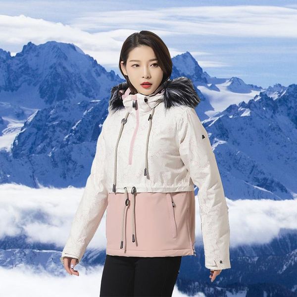 

outdoor jackets&hoodies thickened warm women ski jacket/suit waterproof and windproof fashion snowboarding/mountaineering/sports/coat wear, Blue;black