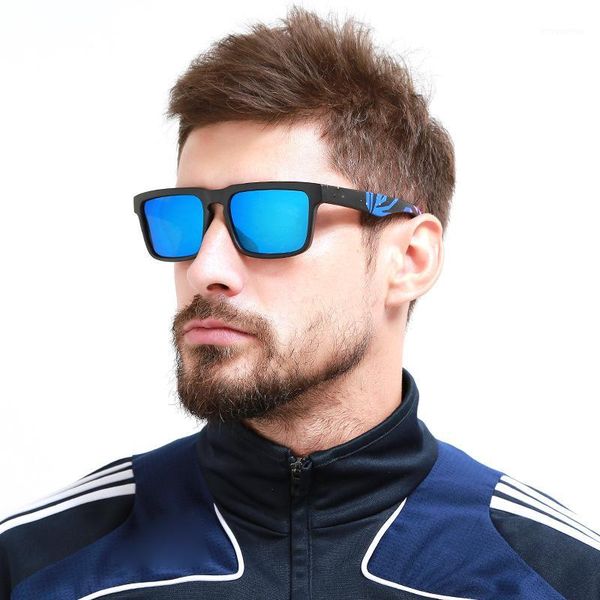 

fashion sport sunglasses men brand designer sunglass mirrored uv400 sun glasses women with all-purpose perspective 99%1, White;black