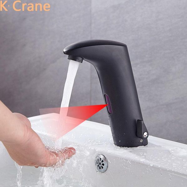 

basin sink touchless faucet bathroom washbasin infrared motion sensor tap cold mixer black grifo smart auto copper torneira