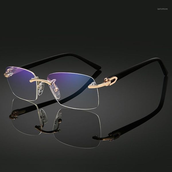 

2020 rimless reading glasses men women hyperopia presbyopia eyeglasses eyewear diopter glasses +1.5 2.0 2.5 3.0 3.5 4.0 unisex1, White;black