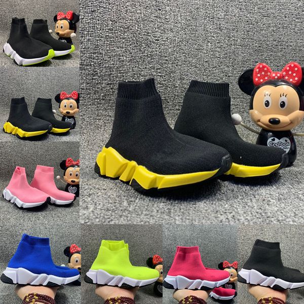 

2020 kids speed runner sock shoes for boys socks shoes boots child trainers teenage light and comfortable sneakers, Blue