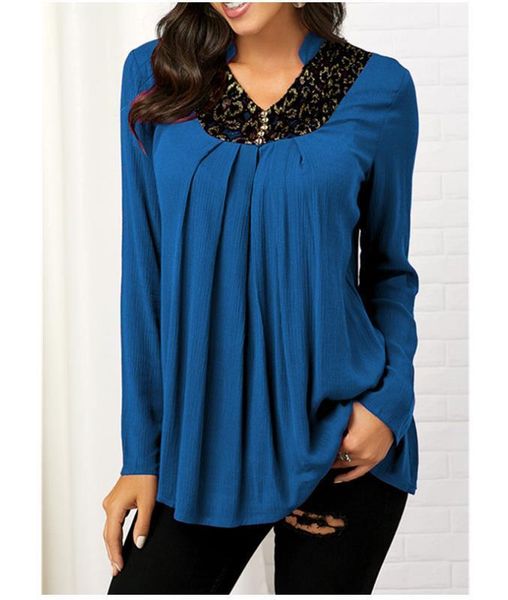 

shirt blouse 2020 spring women blouses lace ruffles long full sleeve button casual chiffon big large pluse sizes shirts, White