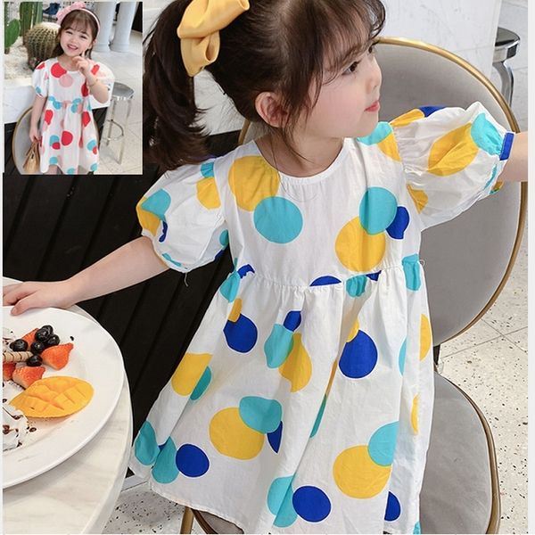 

nkbjw girl's skirt big point summer sleeve princess new bubble 20 children's princess dress dress wear 3-8 years old swmz4, Black;gray