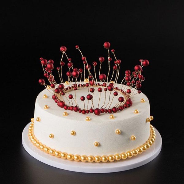

other festive & party supplies cake er pearl princess crown happy birthday decoration diy wedding decor