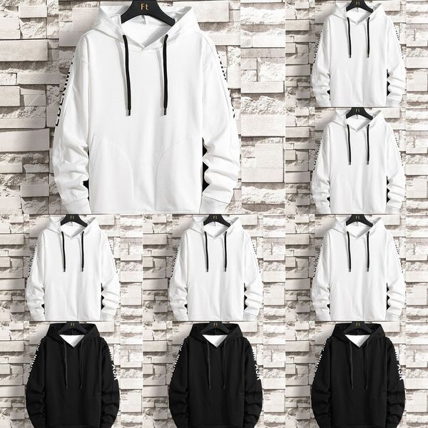 

h19f1 2020 корейский hoodie новый случайный осень свитер универсальный свитер бренда топ молодежной моды мужской моды hoodie бложе, Black