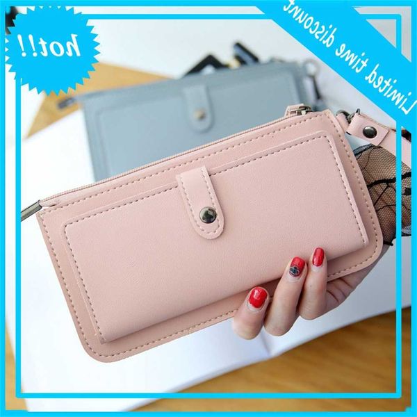 

long leather and wallets lady party clutch women card holder carteras y bolsos the mujahideen