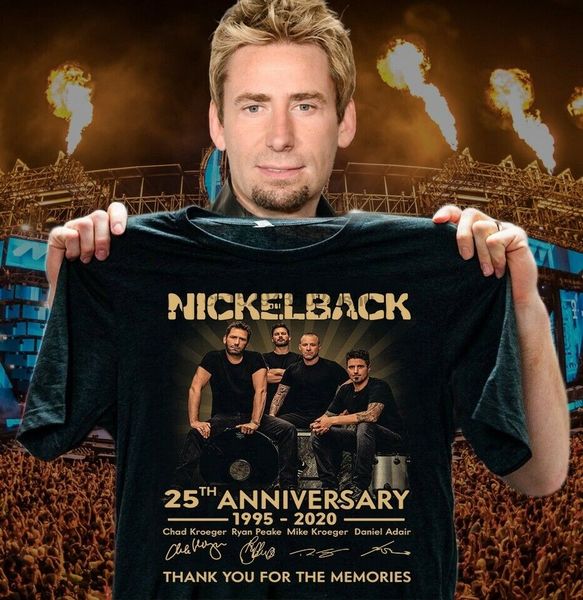 

спорт чад крюгер nickelback 25th anniversary 1995 2020 подпись t shirt